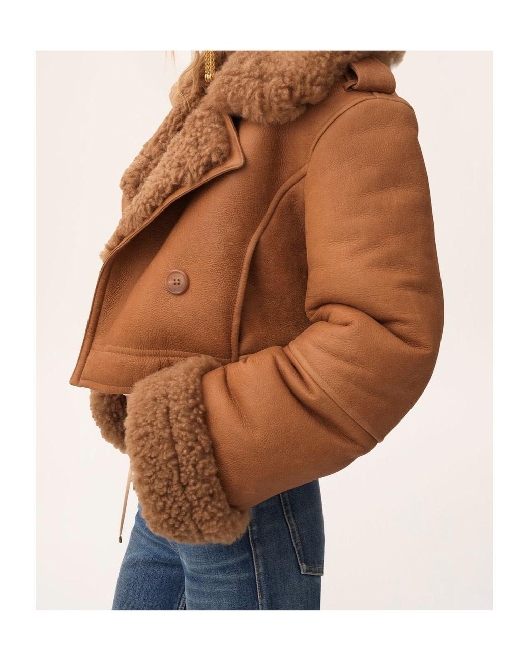 Chloé Brown Cropped Boxy Jacket