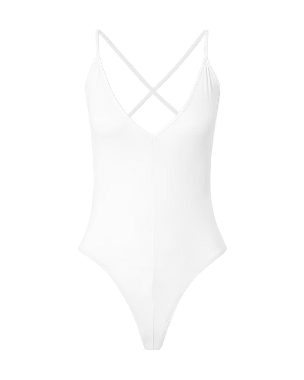 Wardrobe NYC White Stretch-Jersey Thong Bodysuit