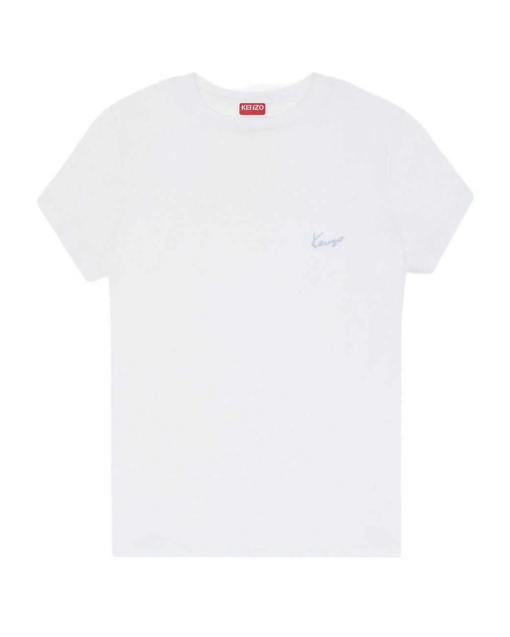 KENZO White Logo Embroidered T-Shirt