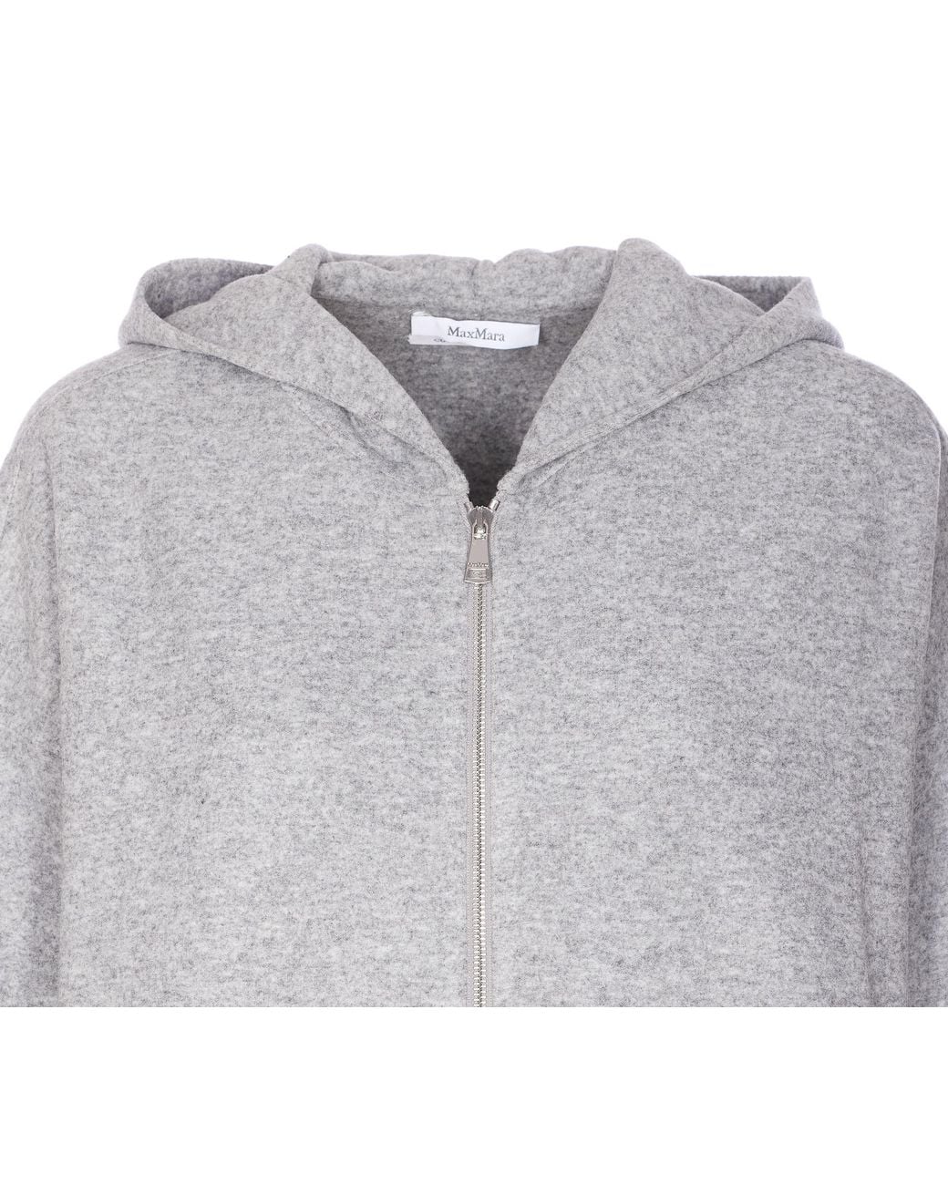 Max Mara Gray Etuania Zip-Up Hoodie