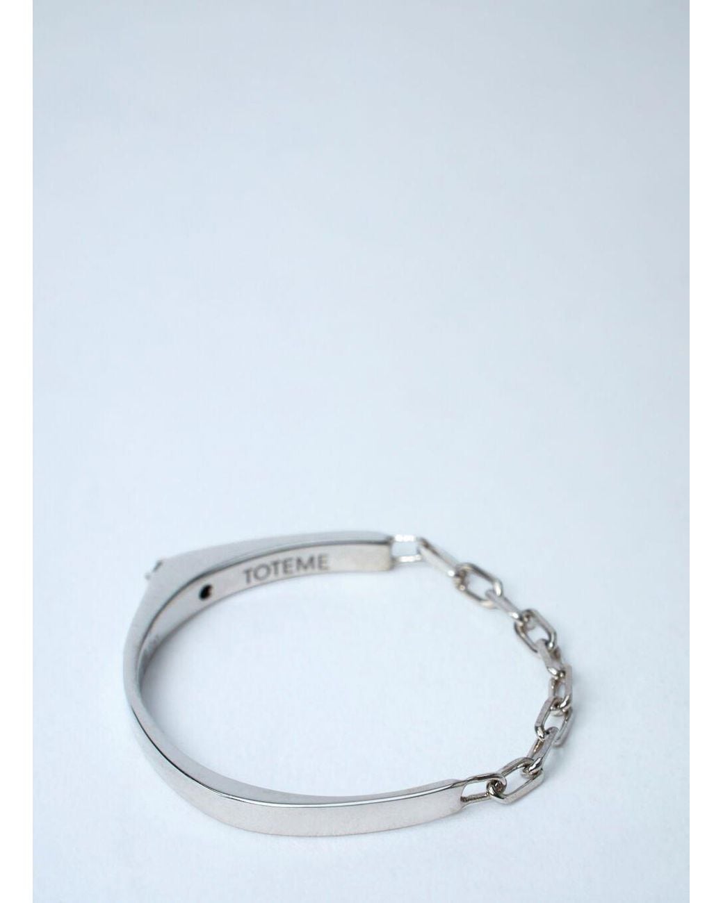 Totême White Totême Chain Embellished Ring