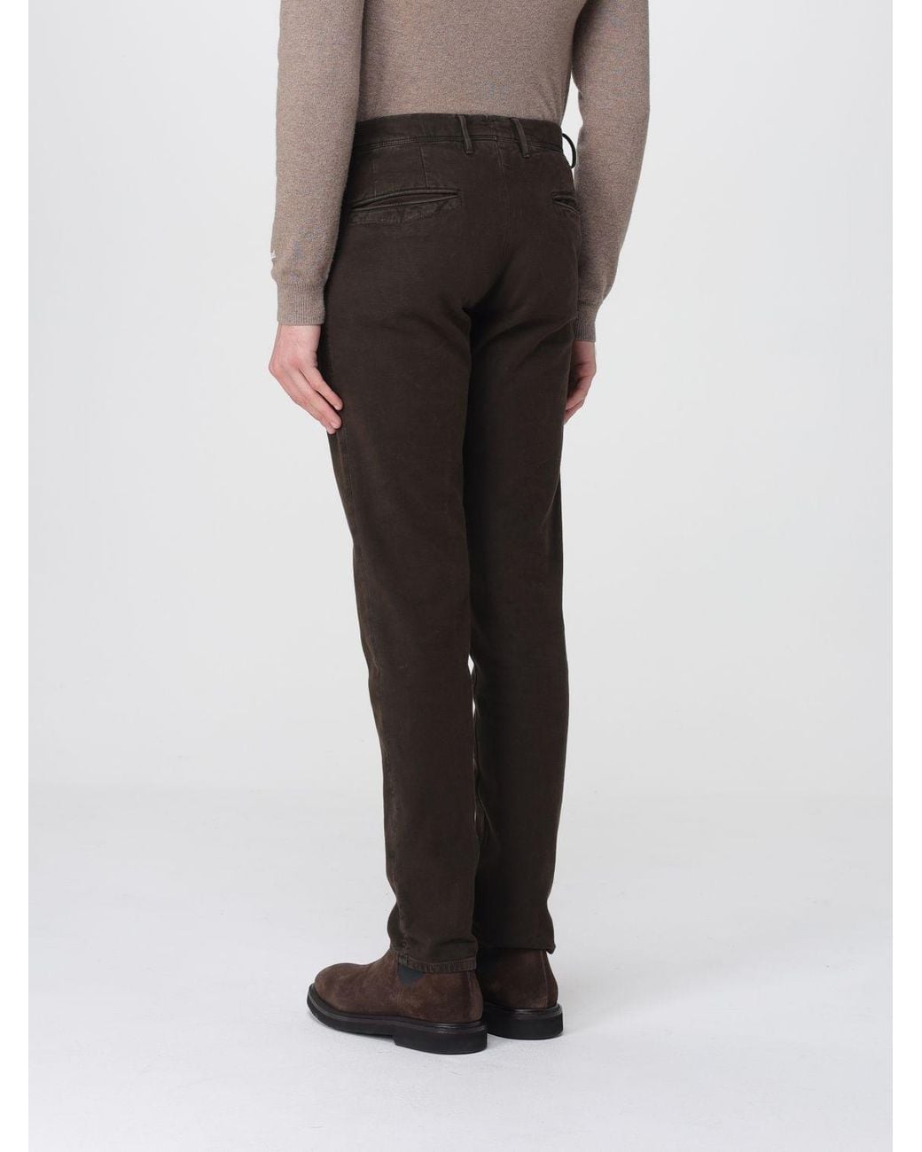 Incotex Black Buttoned Trousers for men