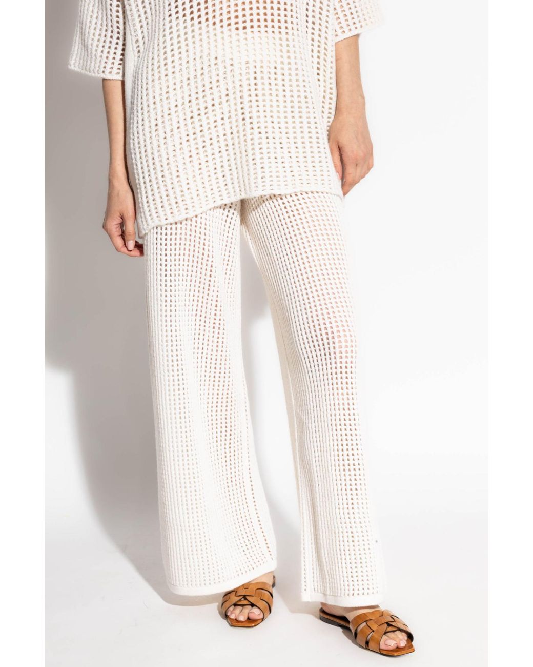 Lisa Yang White Mei Wide Leg Pants