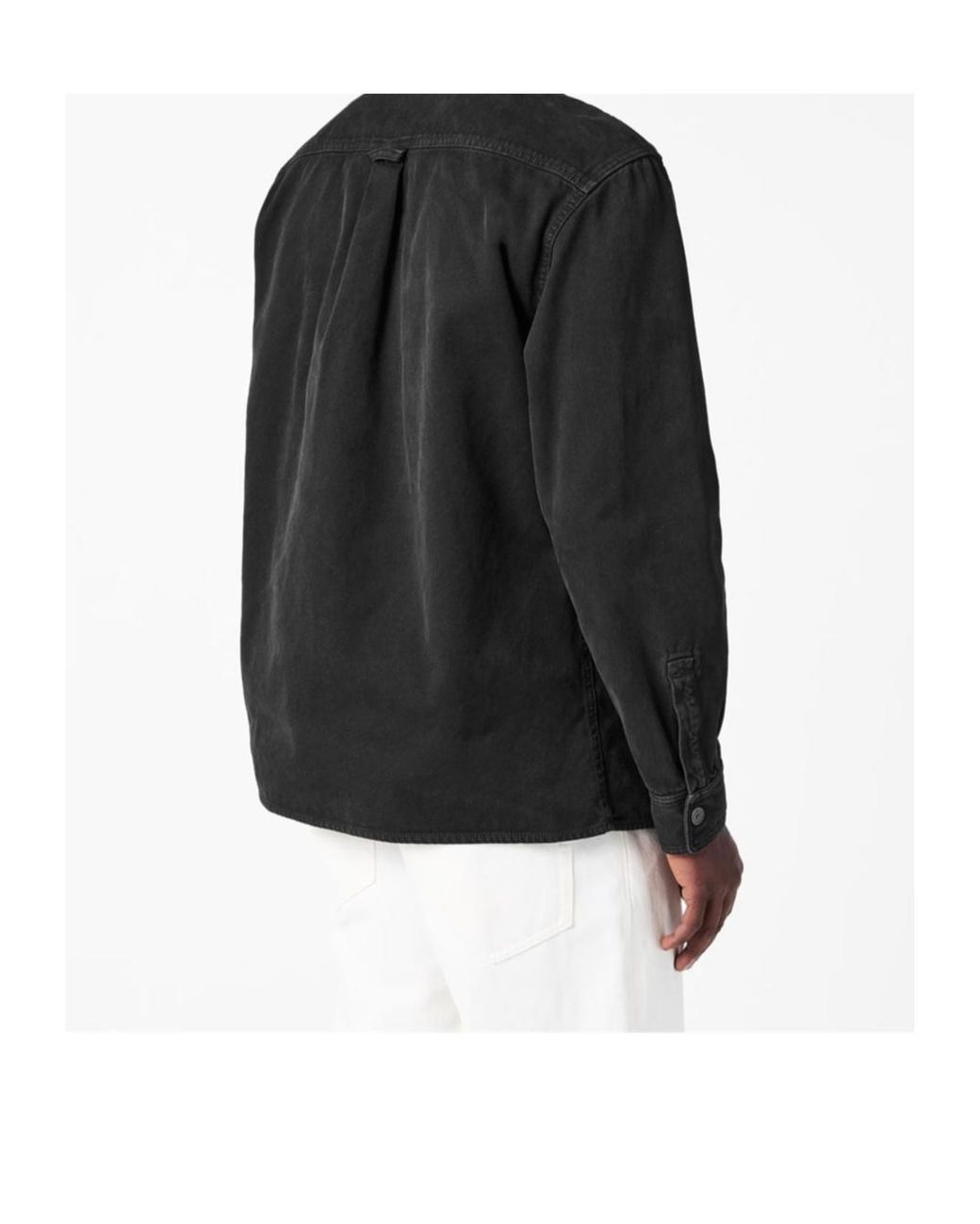 Stone Island Black Button Overshirt for men