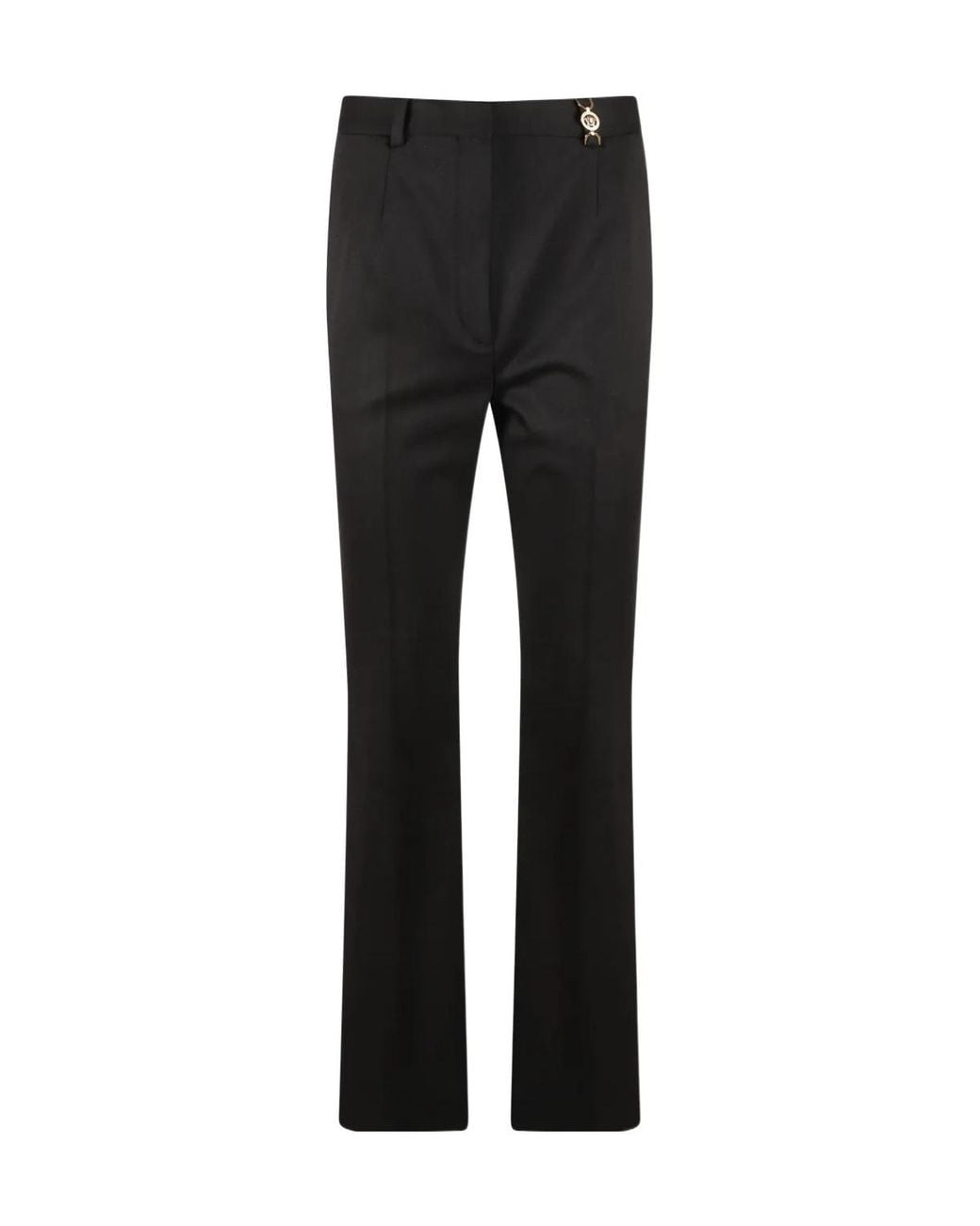 Versace Black Wool-Blend Trousers