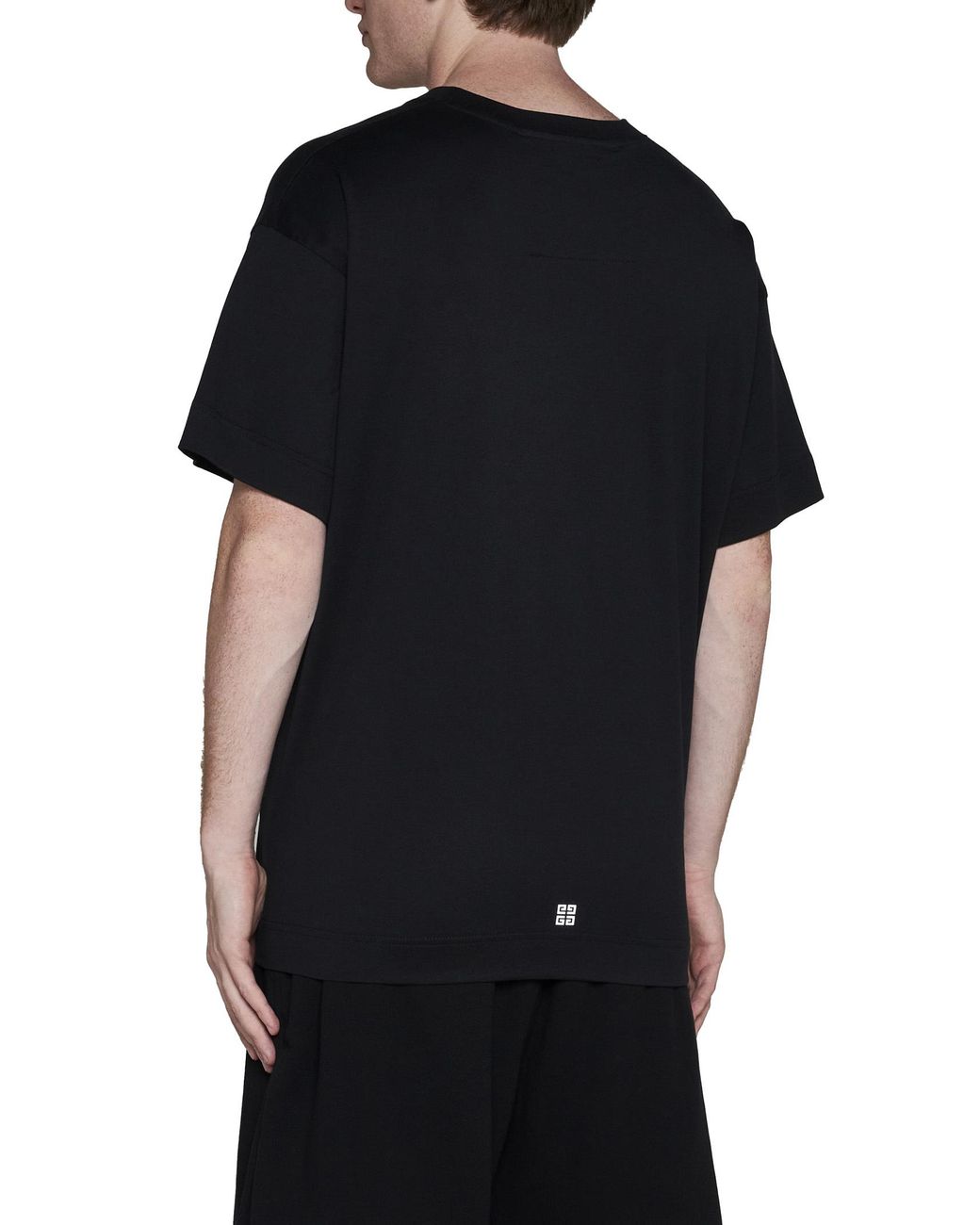Givenchy Black Boxy Fit Crewneck T-Shirt for men