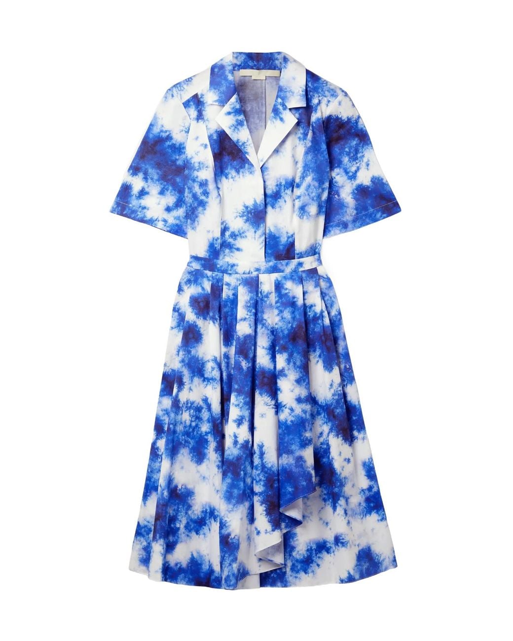 Jason Wu Blue Tie-Dyed Cotton Midi Shirt Dress