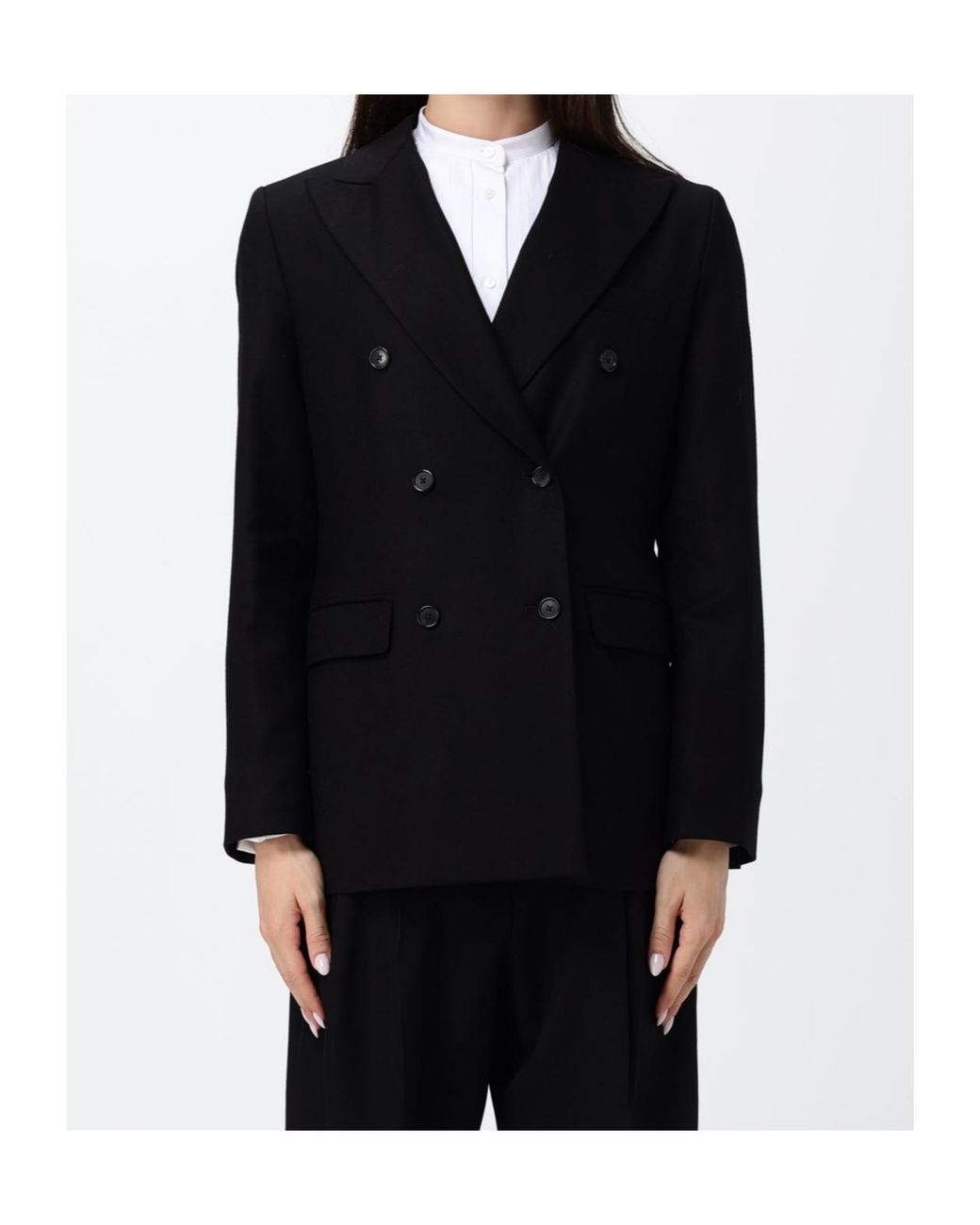 Barena Black Double-Breasted Long-Sleeved Jacket