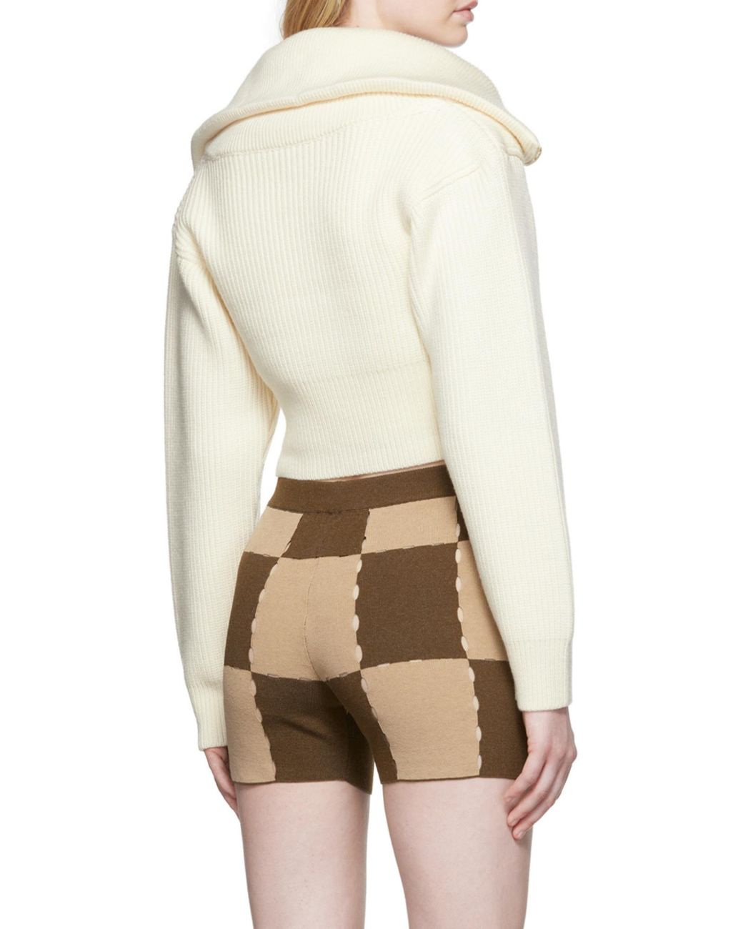 Jacquemus White Risoul Double Collar Sweater