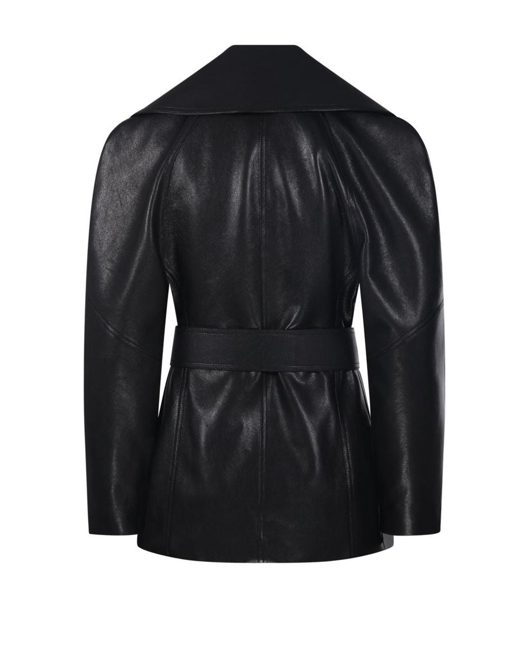 Gucci Black Collared Belted Trench Coat