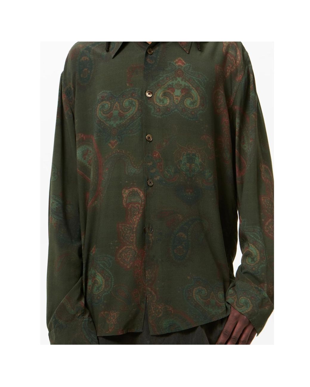 Our Legacy Green Beyond Forgotten Paisley Print Shirt for men