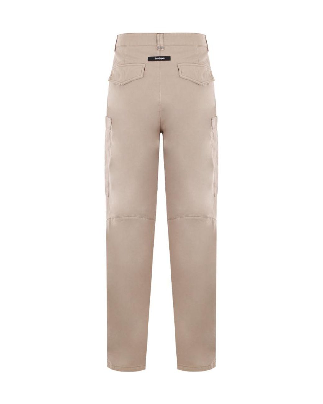 Palm Angels Natural Mid-Rise Wide-Leg Pants for men