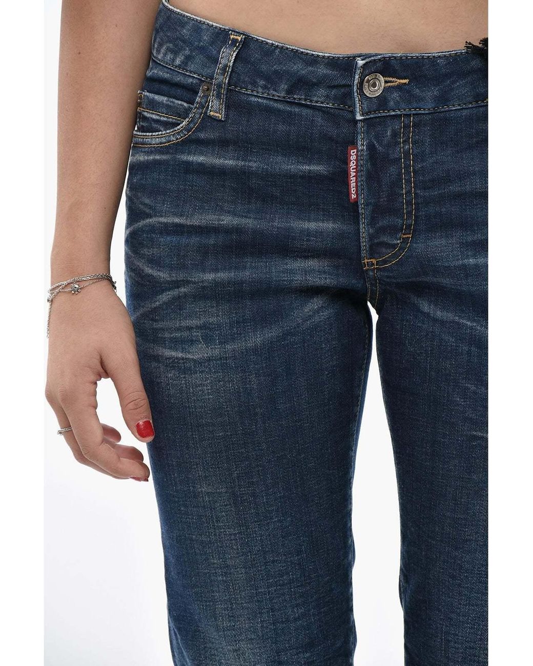 DSquared² Blue Low Rise Skinny Fit Jeans