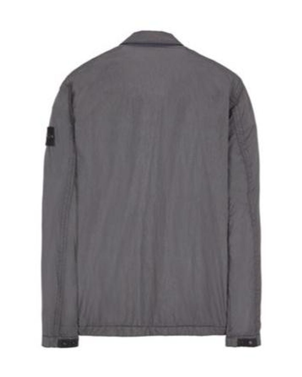 Stone Island Gray Compass-Patch Zip-Up Jacket for men