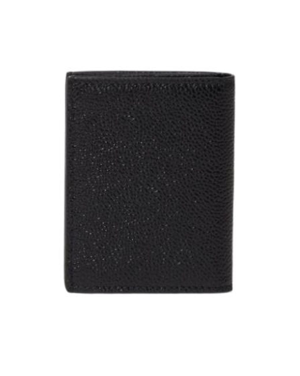 Thom Browne Black Stripe-Detailed Bi-Fold Cardholder for men