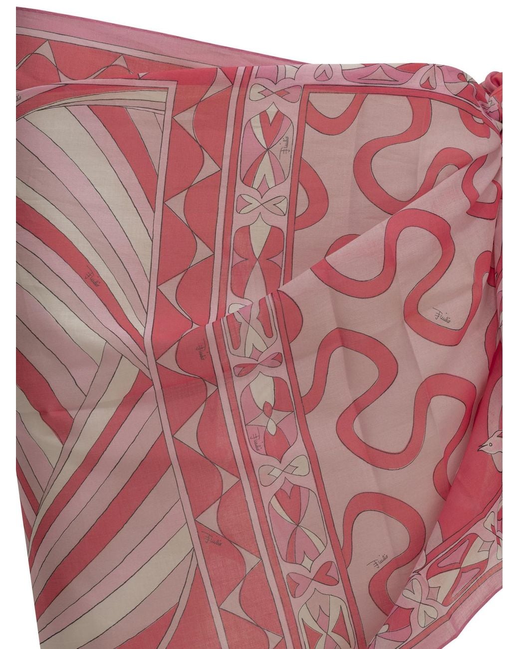 Emilio Pucci Pink Pucci Abstract-Printed Beach Towel
