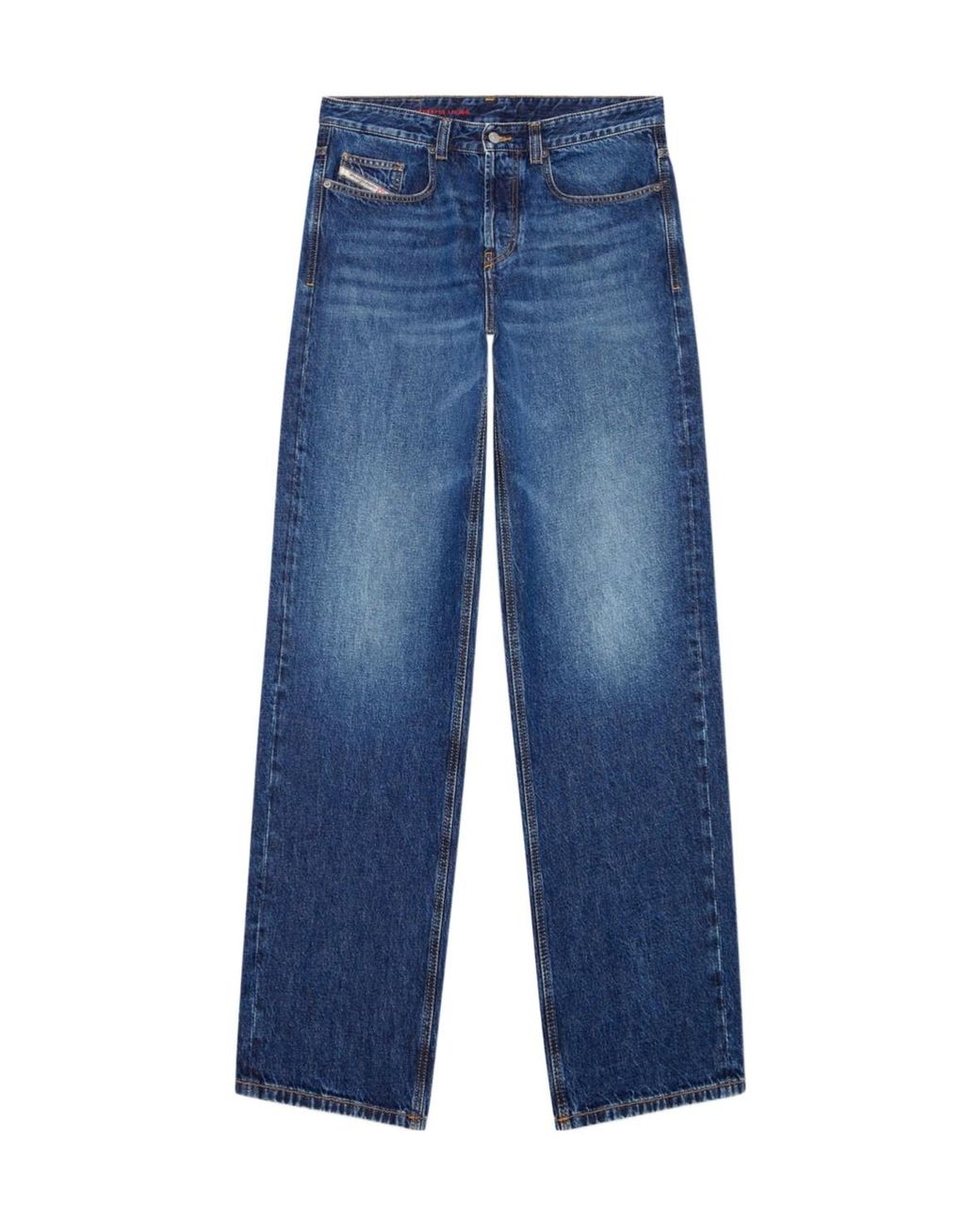 DIESEL Blue 2001 D-Macro Low-Waist Relaxed Jeans for men