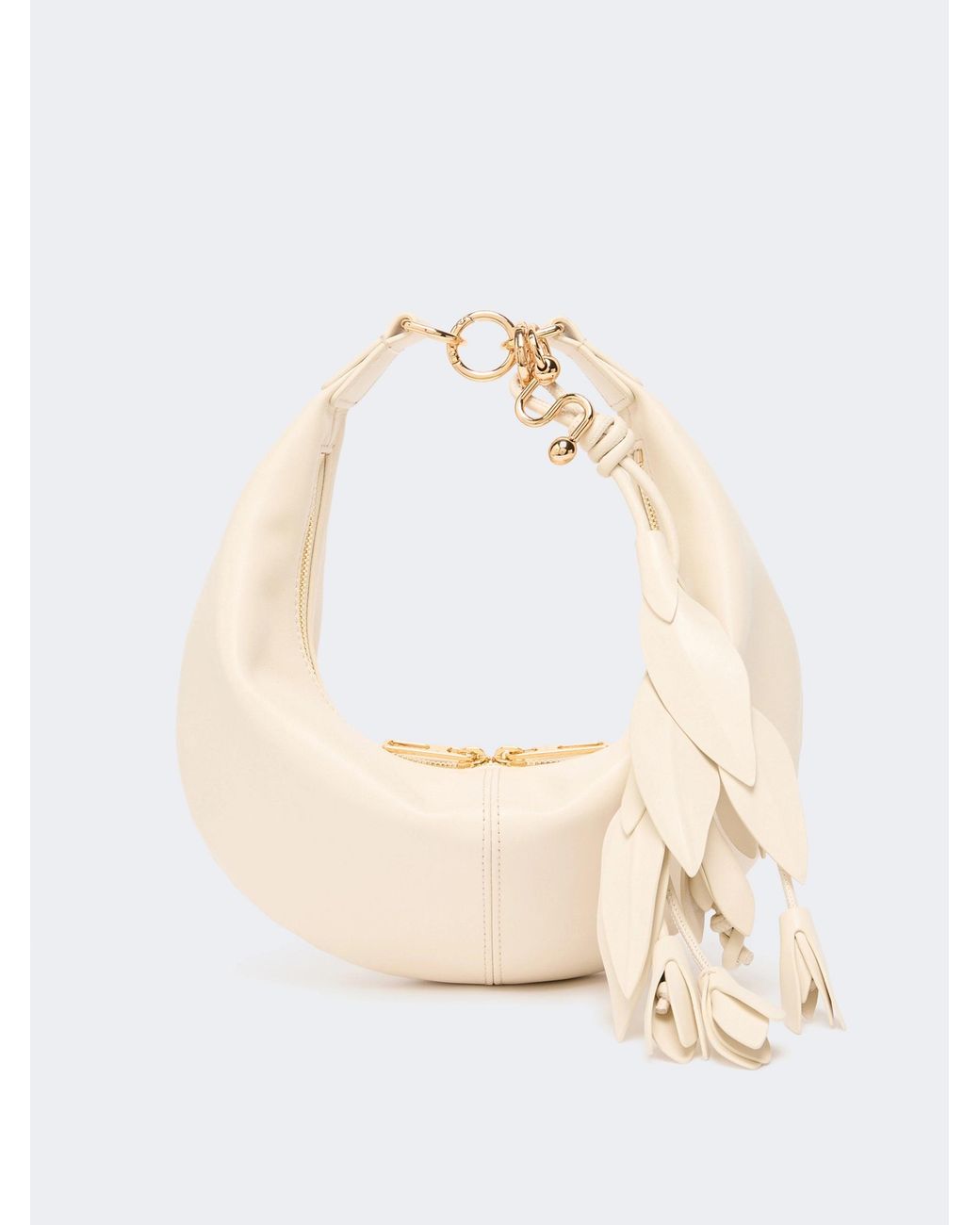 Sportmax White Tassel-Detail Leather Shoulder Bag