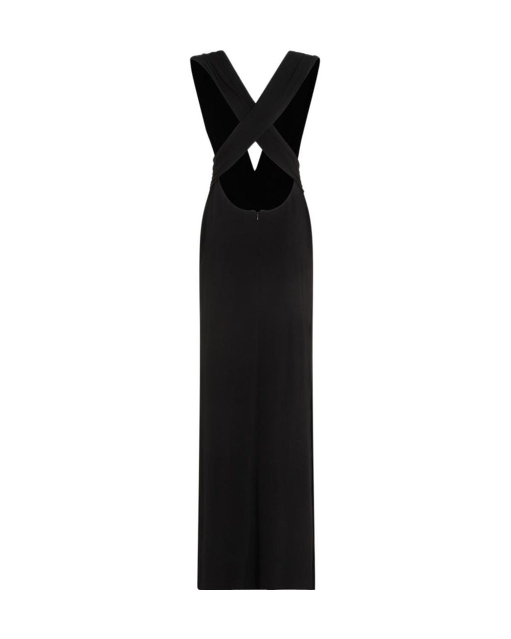 Tom Ford Black Plunging V-Neck Sleeveless Gown