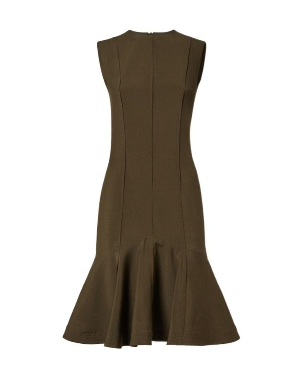 Fendi Green Flounce Panelled Maxi Dress