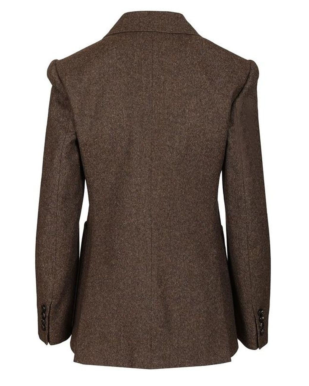 Max Mara Brown Collared Button-Up Jacket
