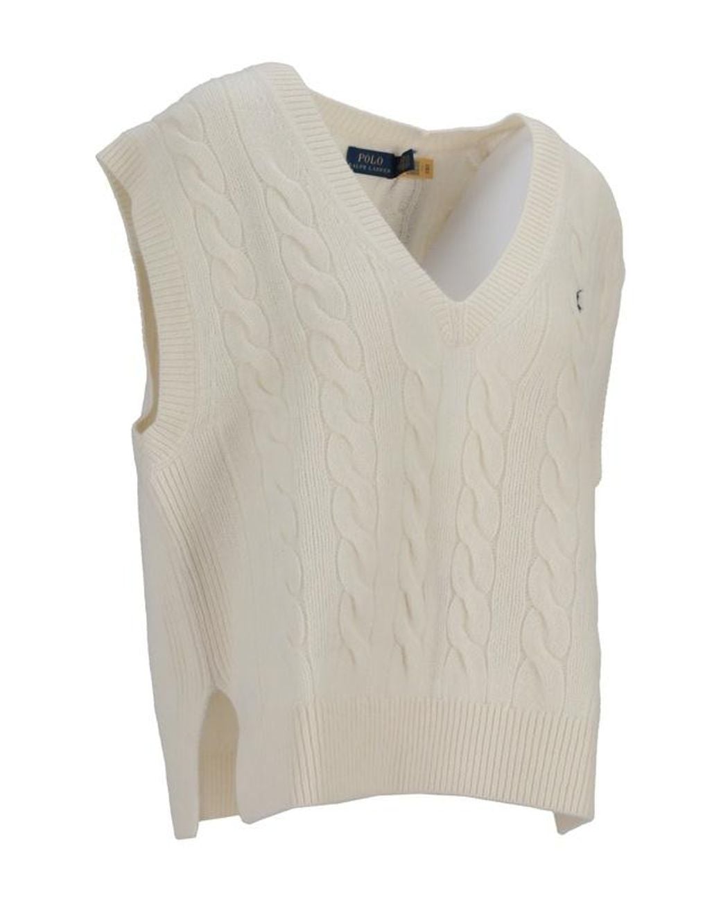 Polo Ralph Lauren Natural Sleeveless Knitted Sweater