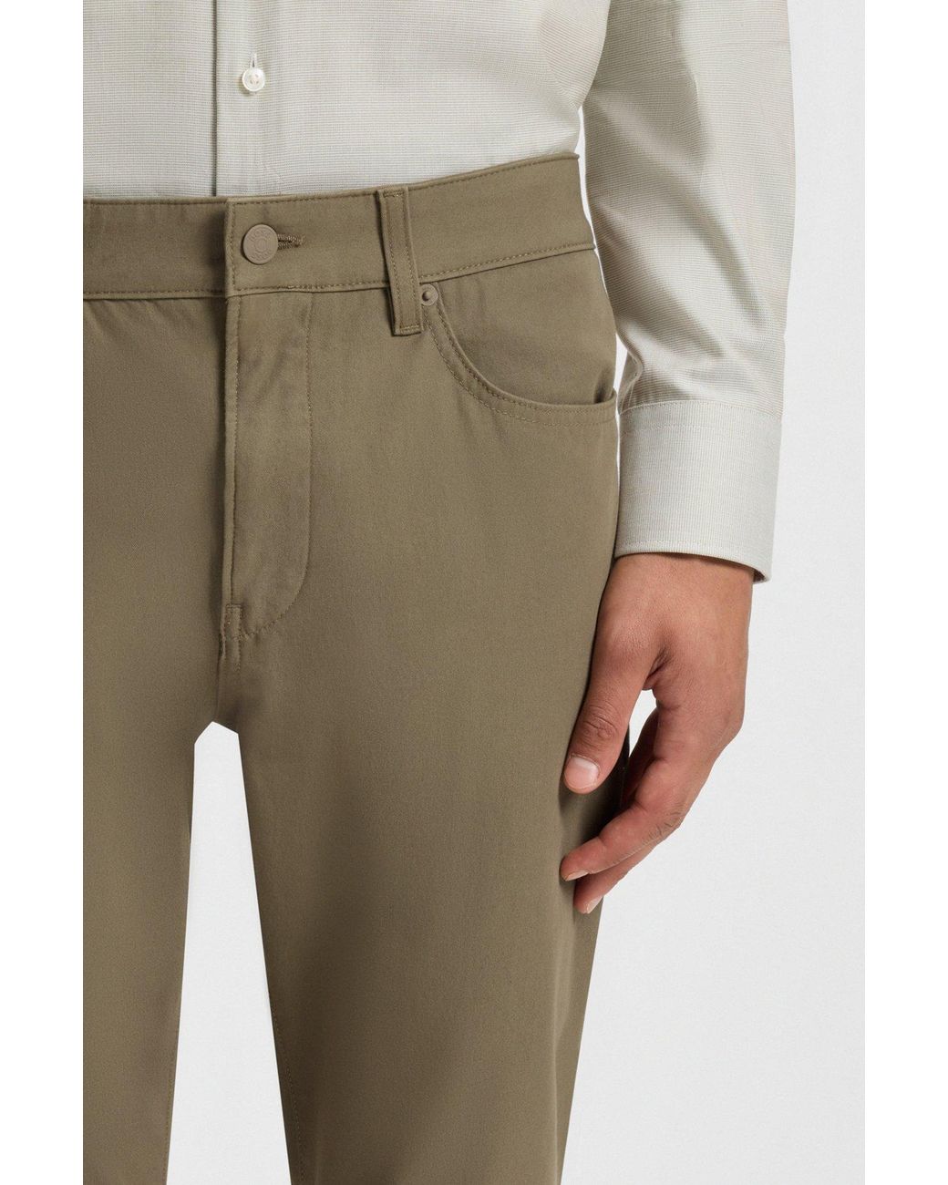 Boss Green Cotton-Blend Pants for men