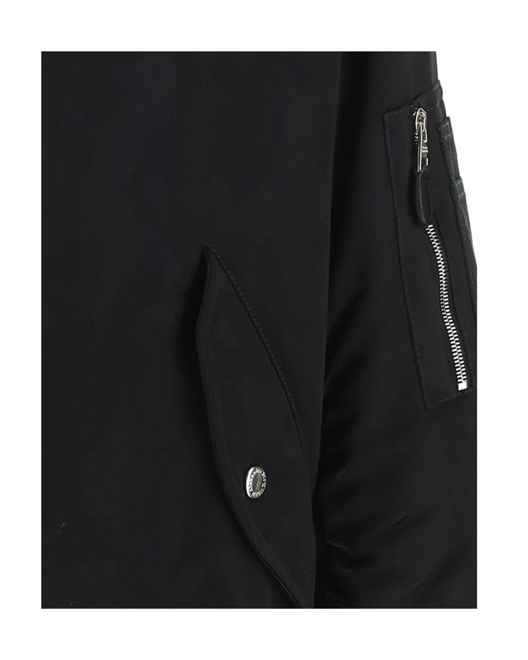 McQueen Black Ollies Zipped Bomber Jacket for men