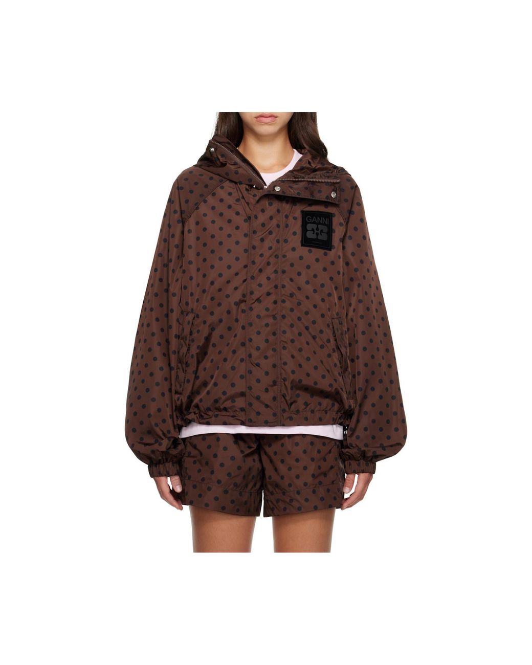 Ganni Brown Polyamide Nylon Jacket