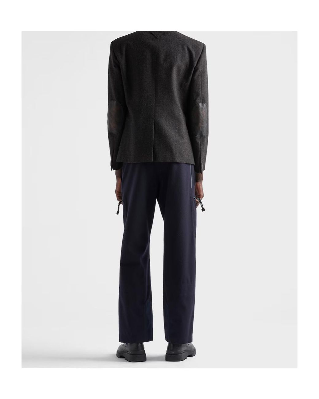 Prada Blue Technical Cashmere Pants for men