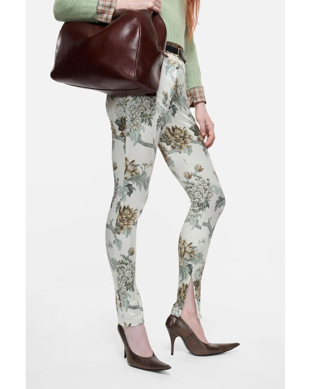 Acne Multicolor Fitted Printed Trousers