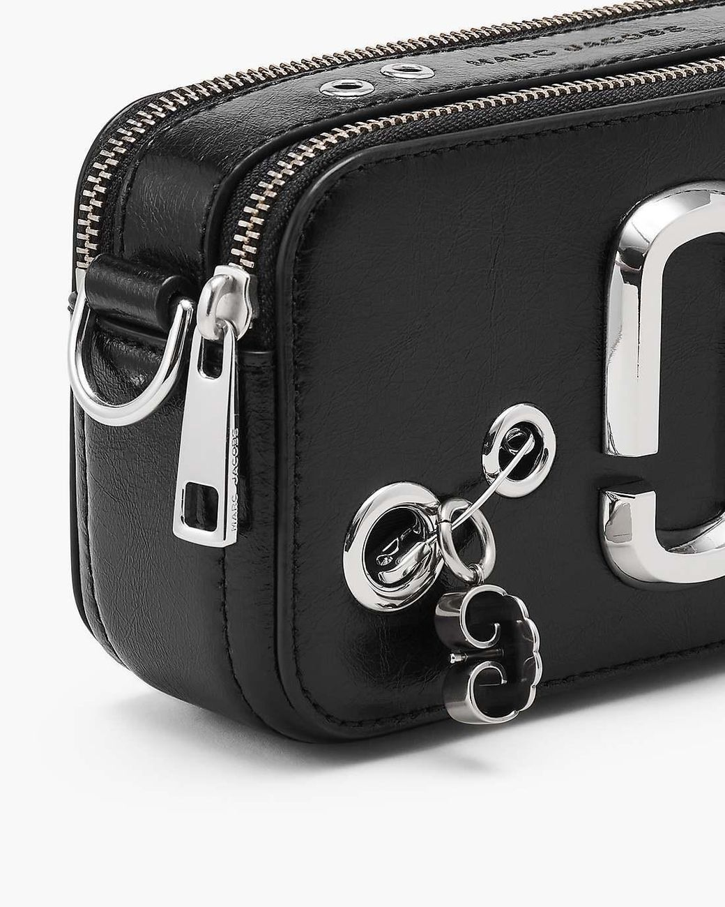 Marc Jacobs Black The Grommet Charm Snapshot Crossbody Bag