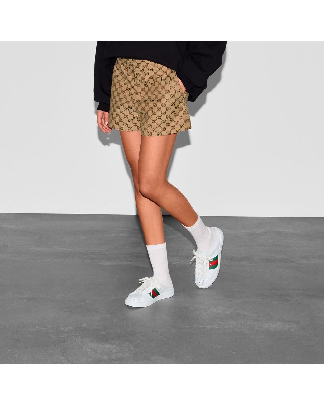 Gucci White Ace Lace-Up Muller Shoes