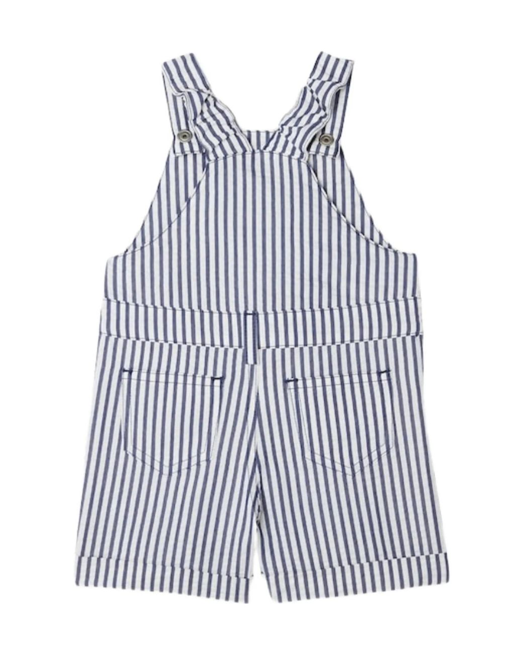 Fendi Blue Striped Dungarees
