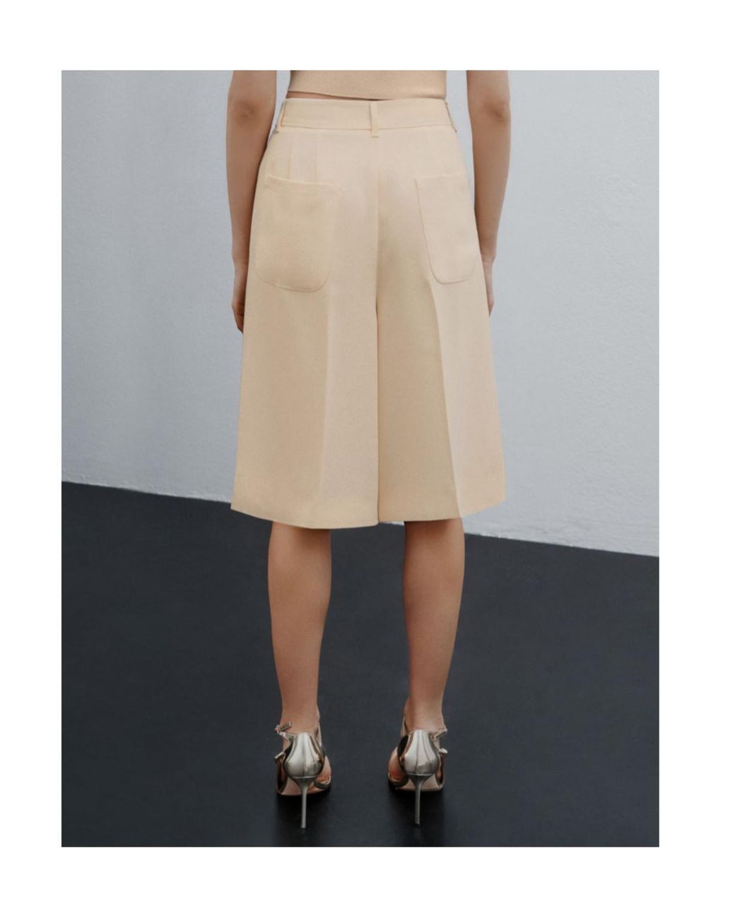 Marella Natural Envers Satin Bermuda Shorts