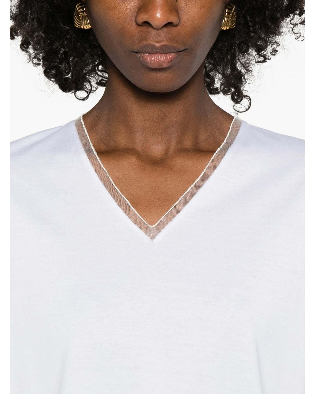 Fabiana Filippi White Short-Sleeved T-Shirt