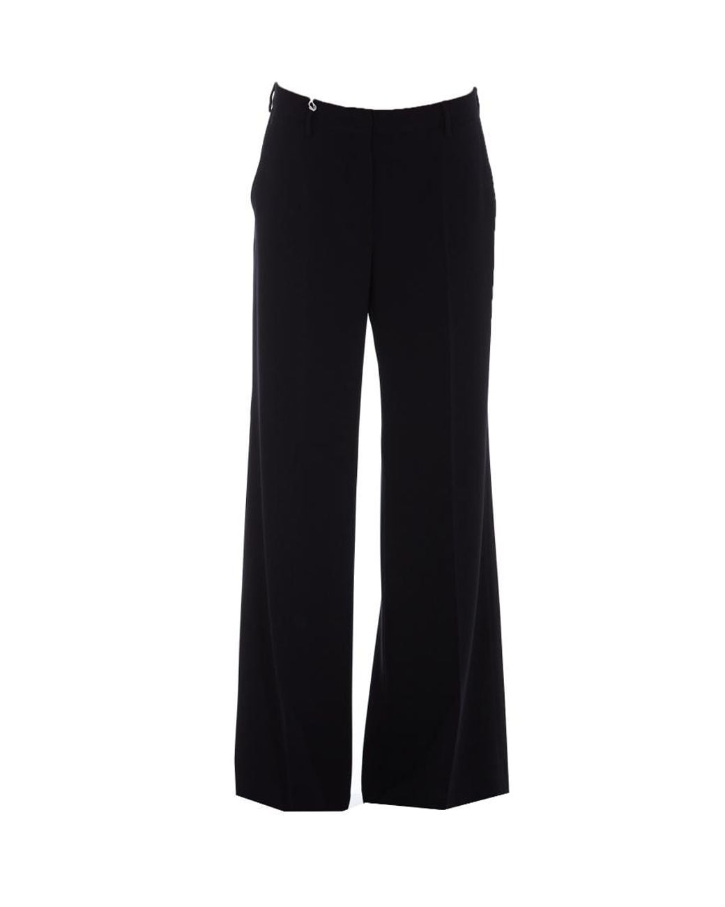 Alberto Biani Black High-Rise Wide-Leg Trousers