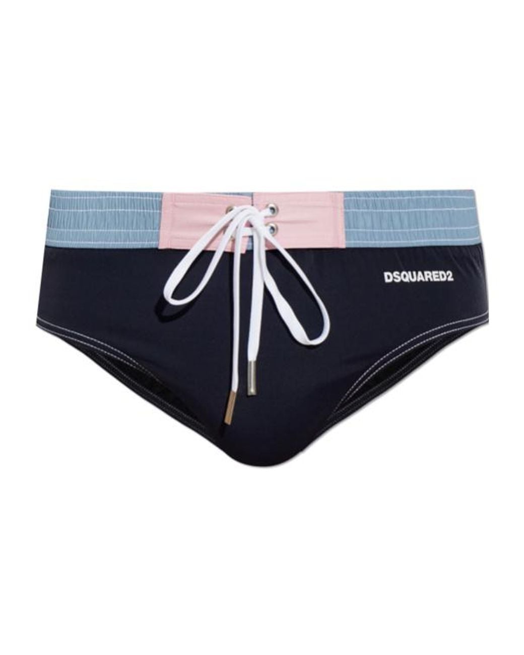 DSquared² Blue Drawstring Swim Trunks for men
