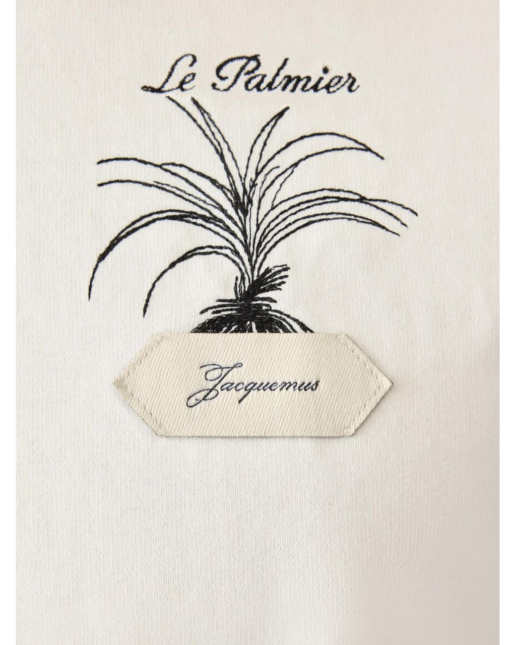 Jacquemus White Le Palmaire Logo Cotton T-Shirt for men