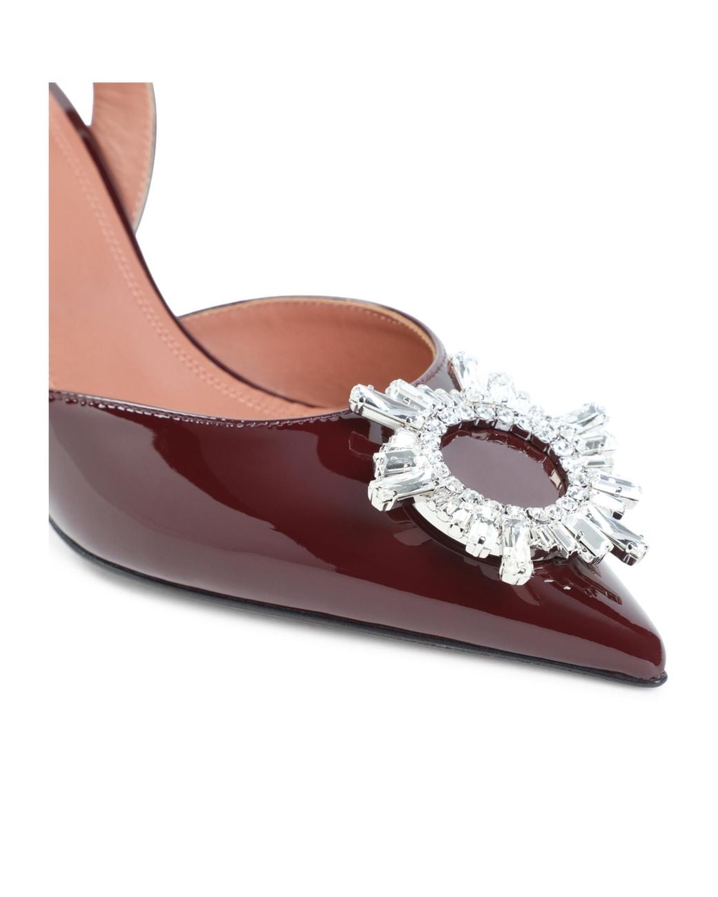 AMINA MUADDI Brown Pointed-Toe High-Heeled Sandals