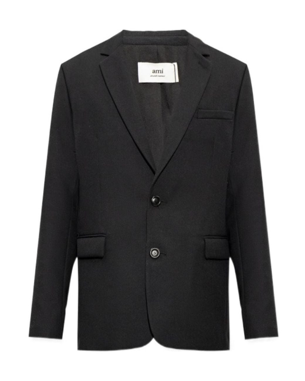 AMI Black Ami Single Breasted Tailored Blazer for men