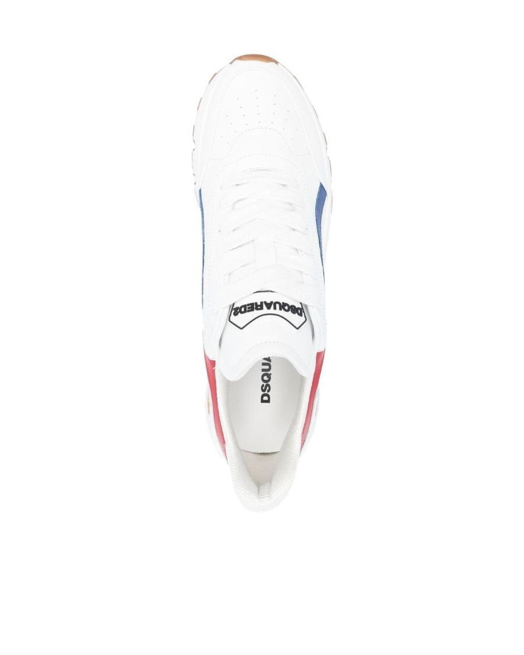 DSquared² White Colour-Block Chunky Sneakers for men