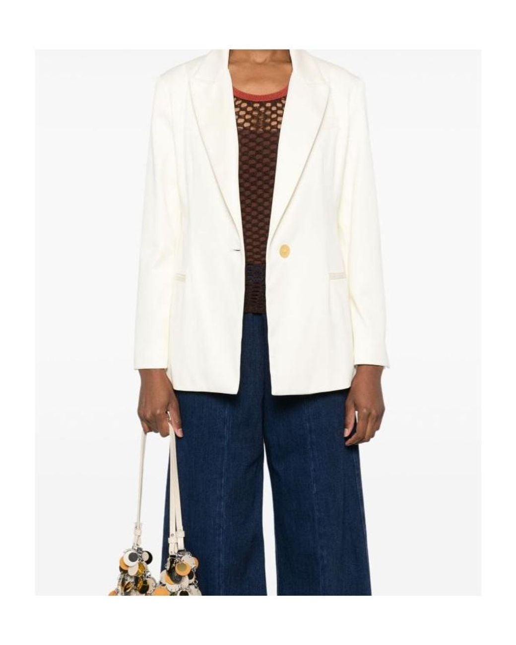 Forte_forte White Long Sleeve Blazer