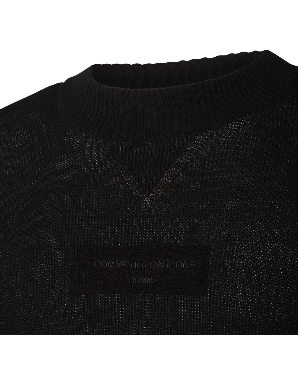 Comme des Garçons Black Comme Des Garçons Homme Logo Embroidered Oversized Jumper for men