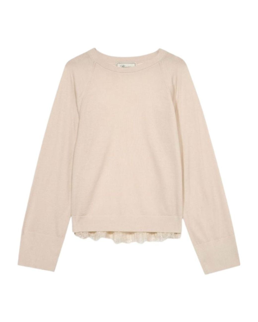 Blumarine Natural Long Sleeve Sweater