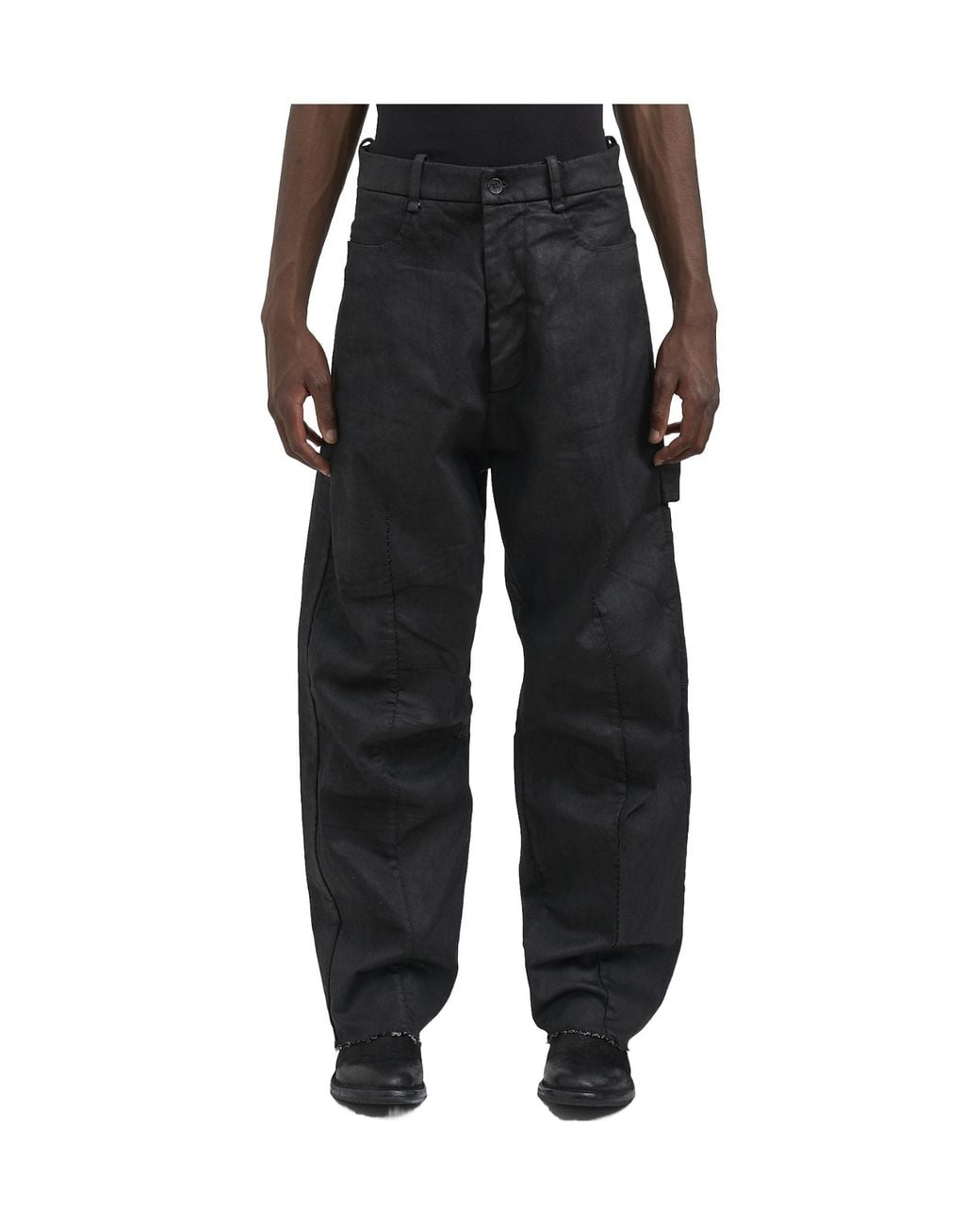 Masnada Black Belt-Loop Jeans for men