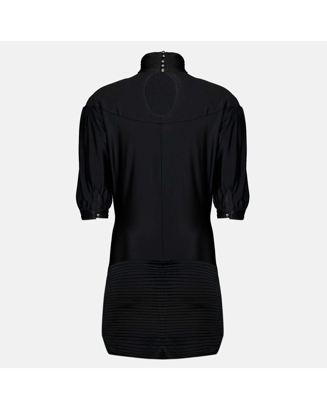 Rabanne Black Mini Dress With Ruched Details