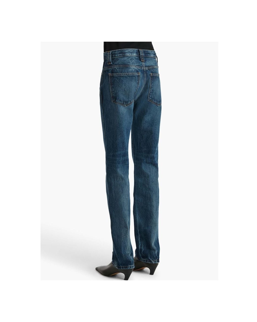 Khaite Blue Farley Straight-Leg Jeans