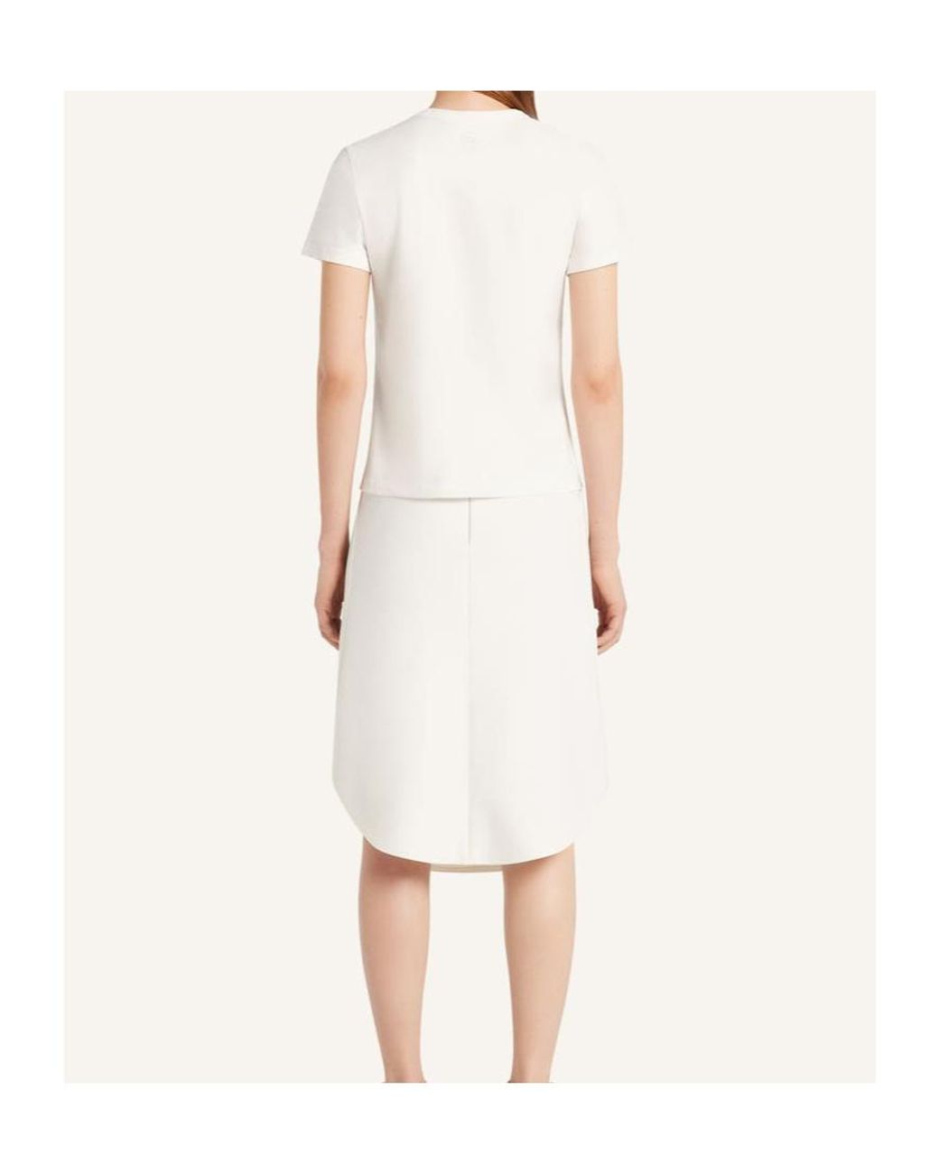 Courreges White Courrèges Logo Patch Crewneck T-Shirt