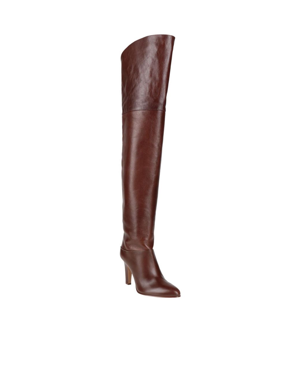 Chloé Brown Simple Tall Leather Boots